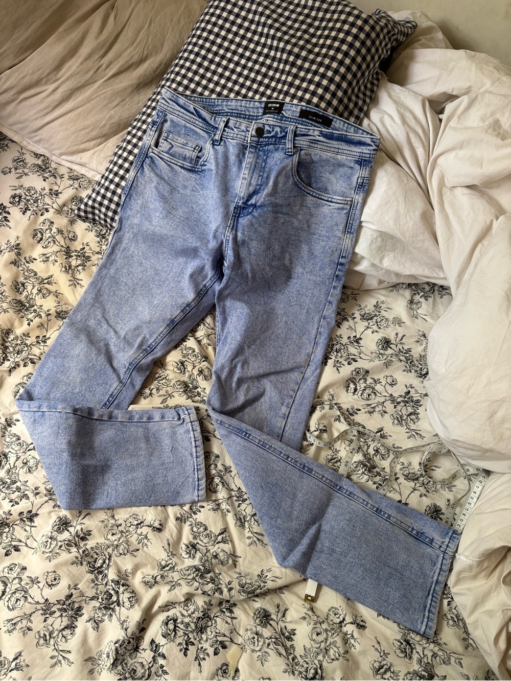 Cotton On Light Blue Straight Leg Jeans